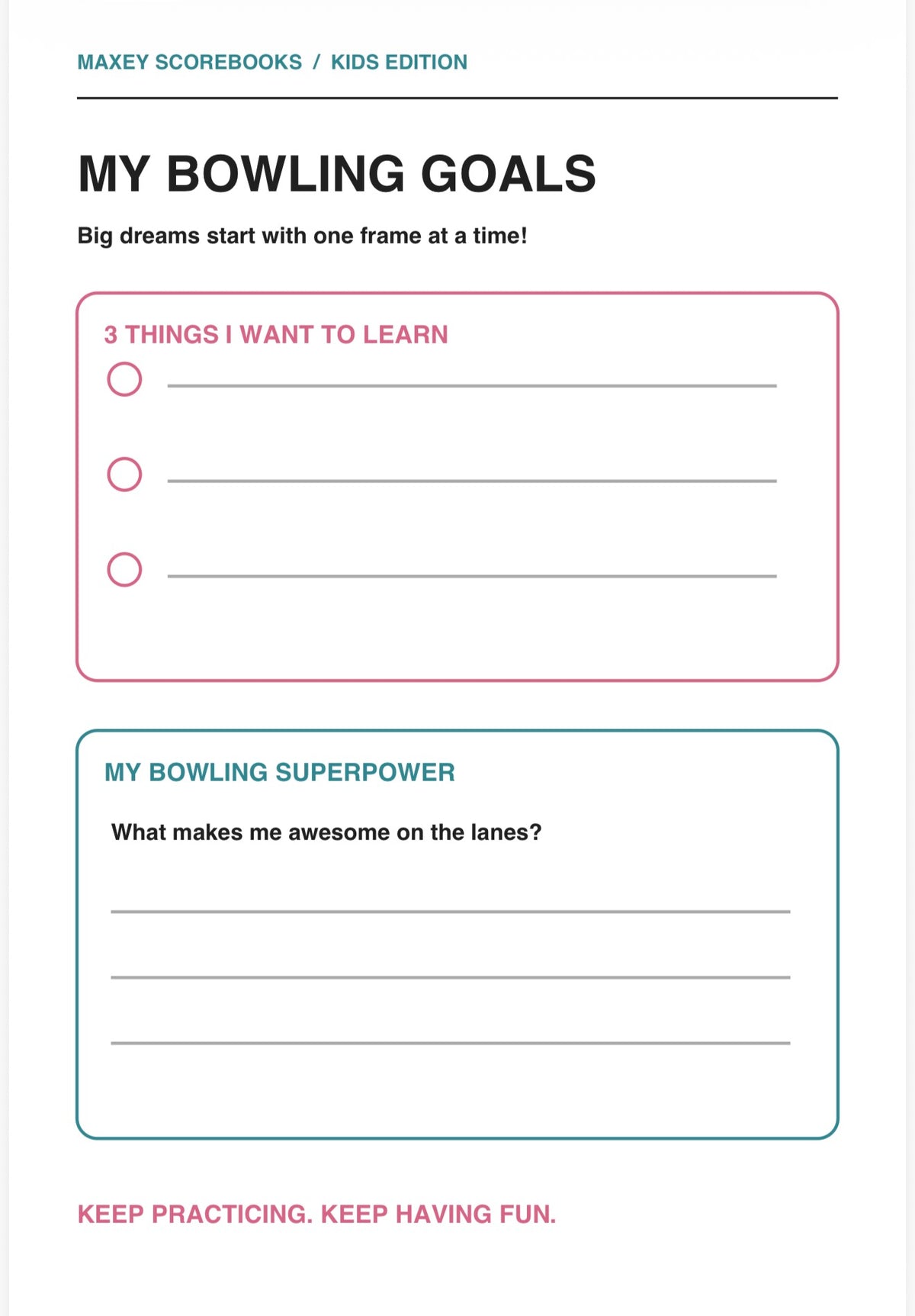 Kids Scorebook (Blue, Hardcover)