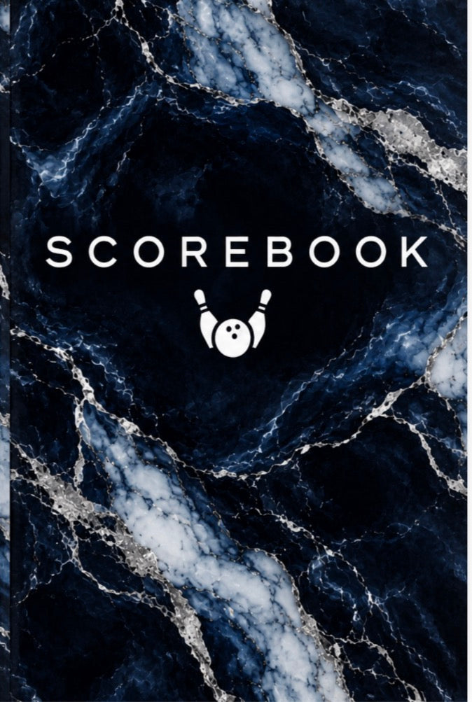 Scorebook (Black & Blue Marble, Hardcover) – Maxey Bowling Scorebooks